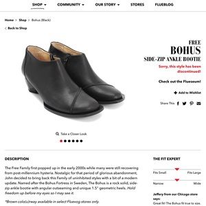Fluevog Ankle Bootie Bohus size 6.5